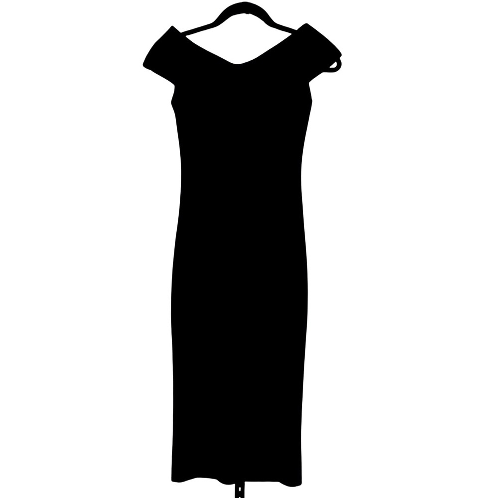 Dress the Population Black Cap Sleeve MIDI Dress - XS